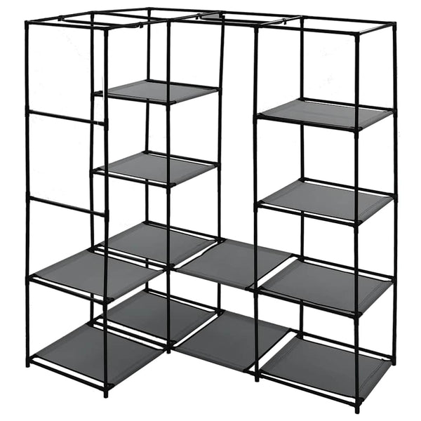 vidaXL Corner Wardrobe Grey 130 x 87 x 169 cm
