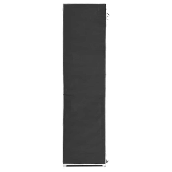 vidaXL Wardrobe with Shelves Rods Black 150x45x175cm Fabric