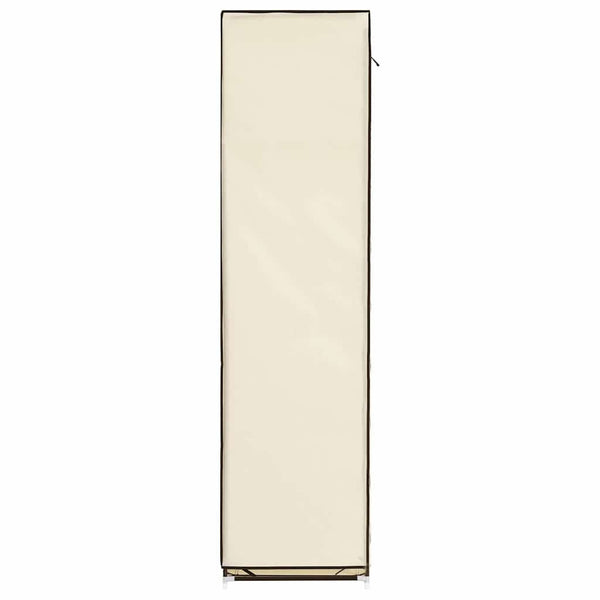 vidaXL Wardrobe with Shelves and Rods Cream 150x45x175cm Fabric