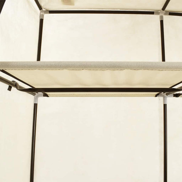 vidaXL Wardrobe with Shelves and Rods Cream 150x45x175cm Fabric