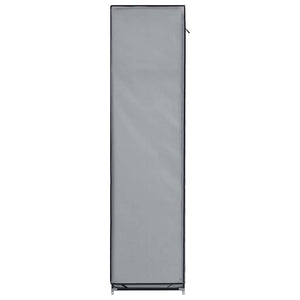 vidaXL Wardrobe with Shelves and Rods Grey 150x45x175 cm Fabric