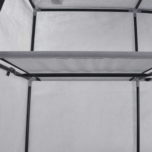 vidaXL Wardrobe with Shelves and Rods Grey 150x45x175 cm Fabric