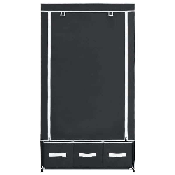vidaXL Wardrobe Black 87 x 49 x 159 cm Fabric