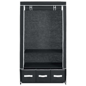 vidaXL Wardrobe Black 87 x 49 x 159 cm Fabric
