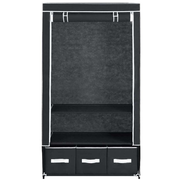 vidaXL Wardrobe Black 87 x 49 x 159 cm Fabric