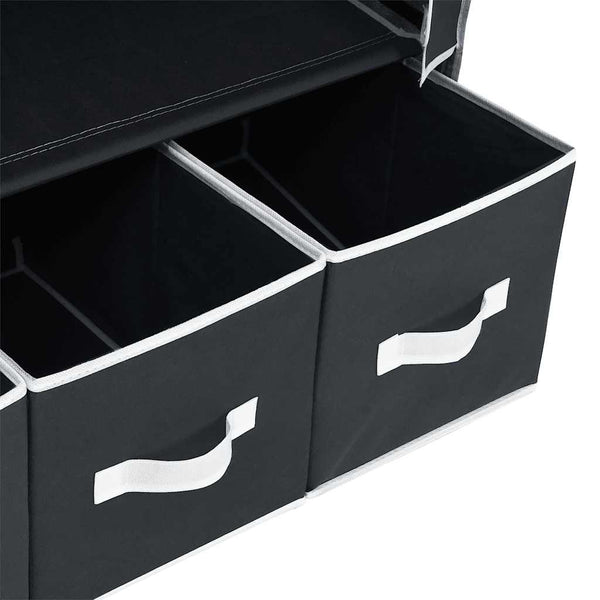 vidaXL Wardrobe Black 87 x 49 x 159 cm Fabric