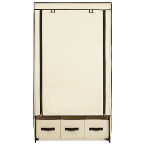 vidaXL Wardrobe Cream 87 x 49 x 159 cm Fabric