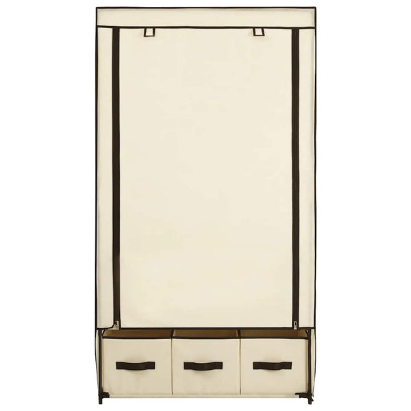 vidaXL Wardrobe Cream 87 x 49 x 159 cm Fabric