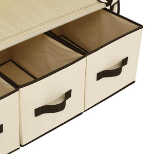 vidaXL Wardrobe Cream 87 x 49 x 159 cm Fabric