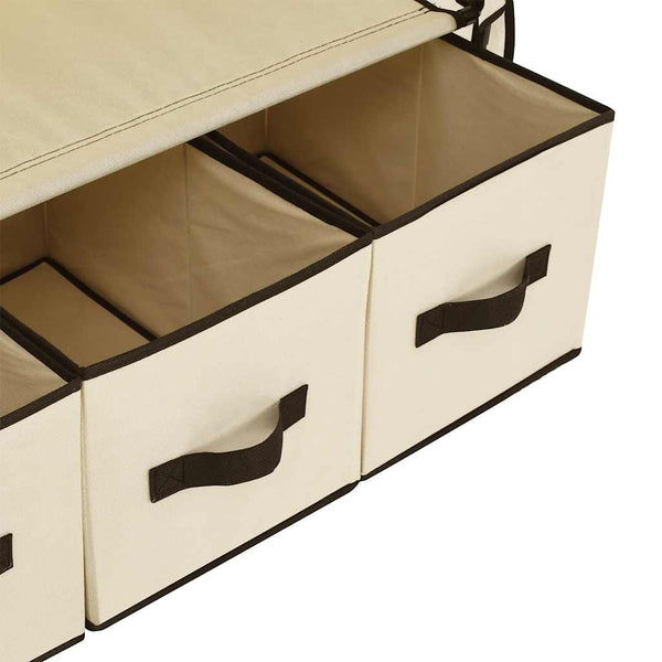 vidaXL Wardrobe Cream 87 x 49 x 159 cm Fabric