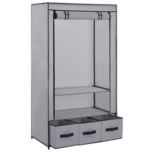 vidaXL Fabric Wardrobe Grey 87 x 49 x 159 cm