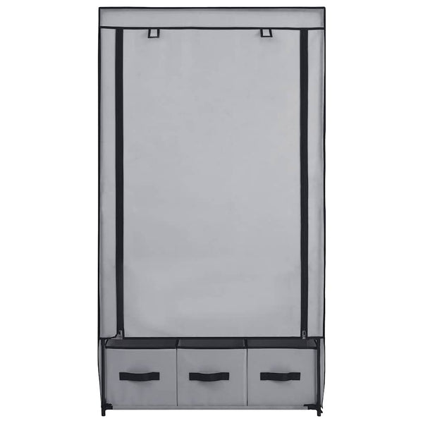 vidaXL Fabric Wardrobe Grey 87 x 49 x 159 cm