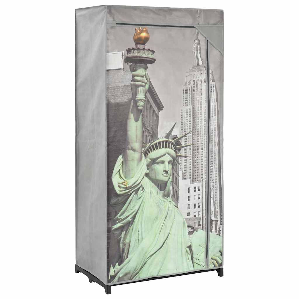 vidaXL Clothes Wardrobe 75x45x160 cm New York Fabric