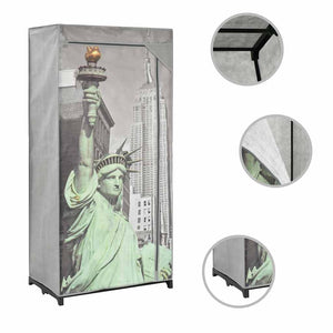vidaXL Clothes Wardrobe 75x45x160 cm New York Fabric