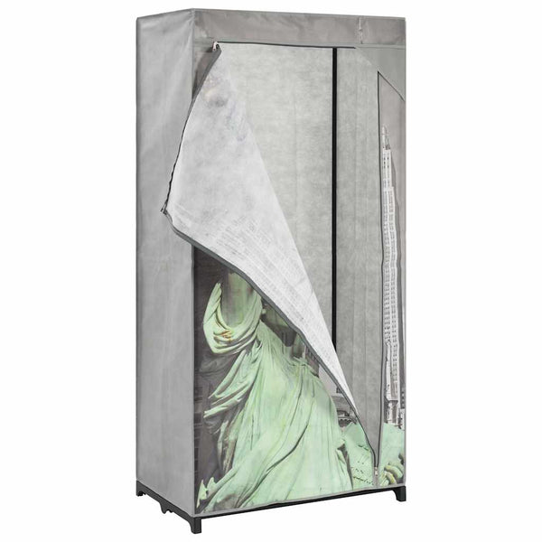 vidaXL Clothes Wardrobe 75x45x160 cm New York Fabric