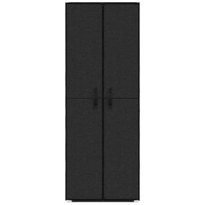 vidaXL Shoe Cabinet Black 60x30x166 cm Fabric