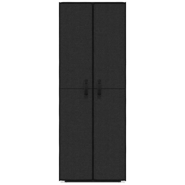 vidaXL Shoe Cabinet Black 60x30x166 cm Fabric