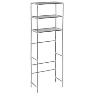 vidaXL Toilet Shelf with 3 Shelves Silver 53x28x169 cm