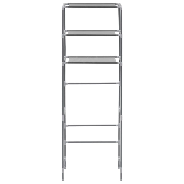 vidaXL Toilet Shelf with 3 Shelves Silver 53x28x169 cm