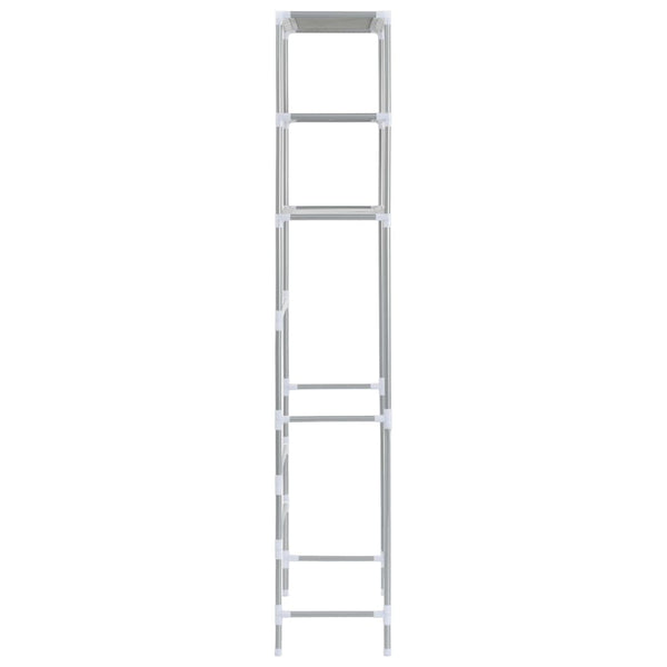 vidaXL Toilet Shelf with 3 Shelves Silver 53x28x169 cm