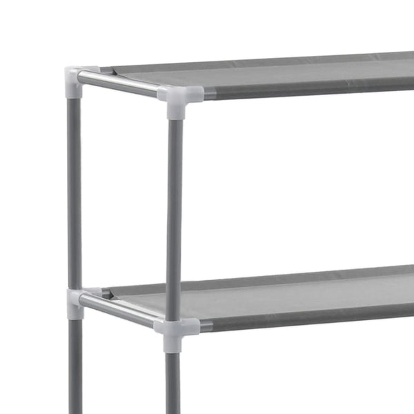 vidaXL Toilet Shelf with 3 Shelves Silver 53x28x169 cm