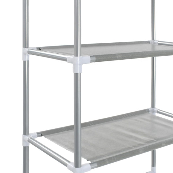 vidaXL Toilet Shelf with 3 Shelves Silver 53x28x169 cm