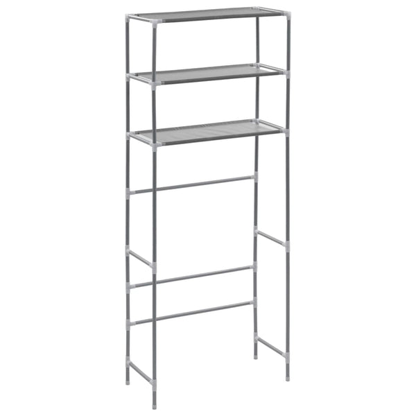 vidaXL Washing Machine Rack 3 Shelves Silver 69x28x169 cm