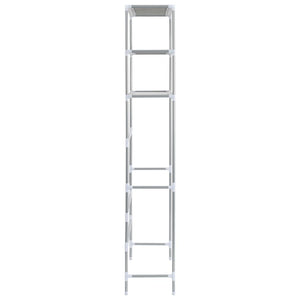 vidaXL Washing Machine Rack 3 Shelves Silver 69x28x169 cm