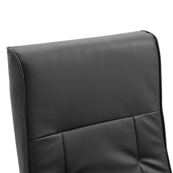vidaXL Swivel TV Chair Black Faux Leather
