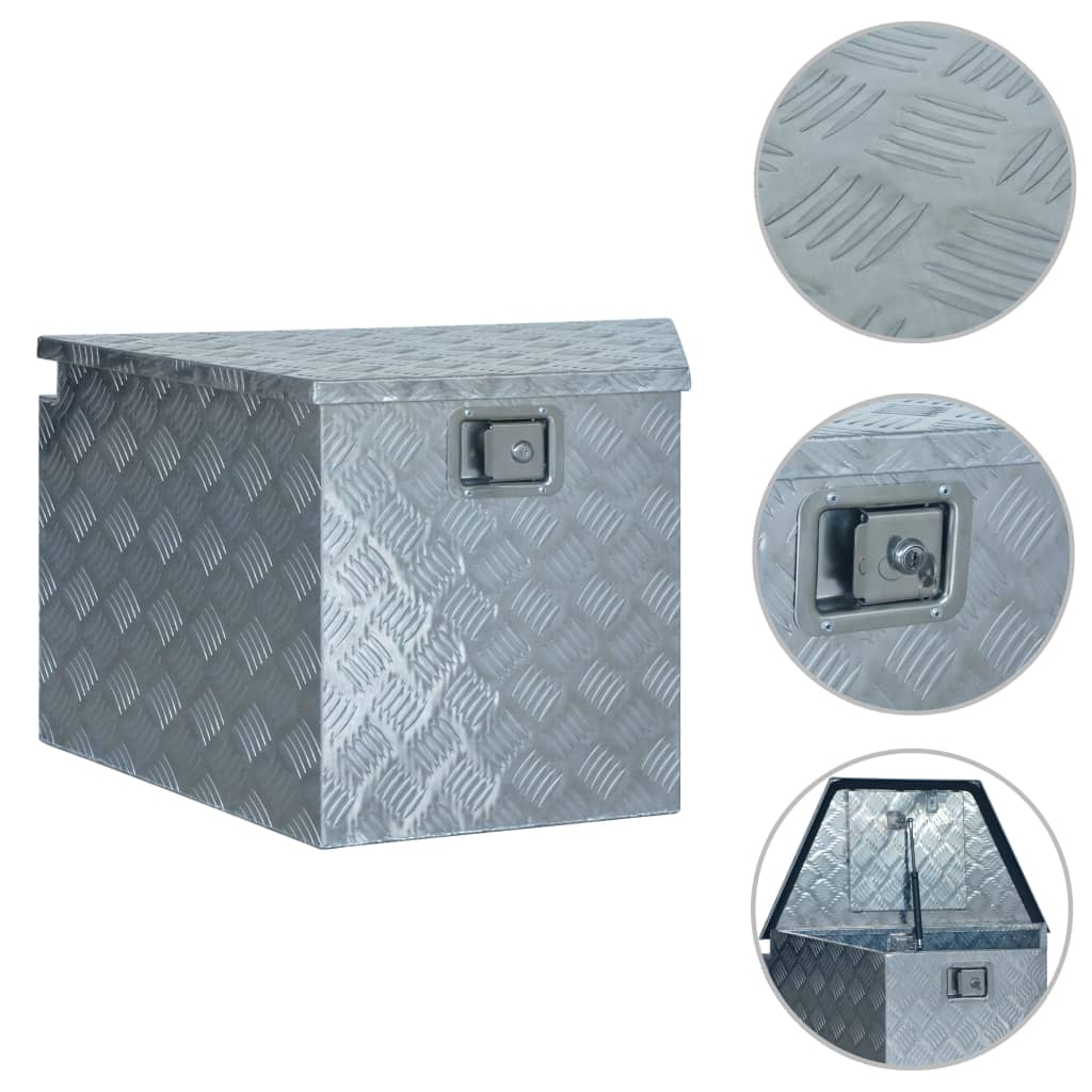 vidaXL Aluminum Box 737/381 x 410 x 460 mm Silver