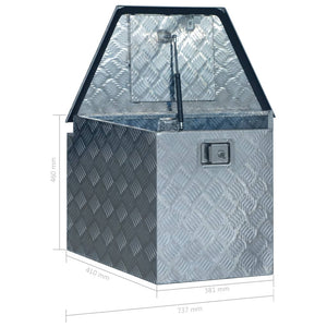 vidaXL Aluminum Box 737/381 x 410 x 460 mm Silver