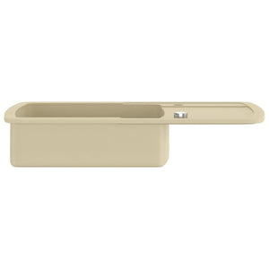 vidaXL Granite Sink Single Bowl Beige