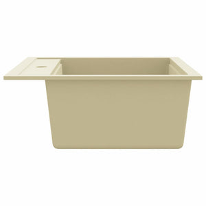 vidaXL Granite Sink Single Bowl Beige
