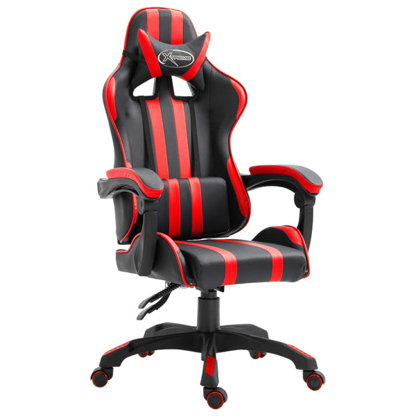 vidaXL Gaming Chair Red Faux Leather