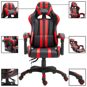 vidaXL Gaming Chair Red Faux Leather