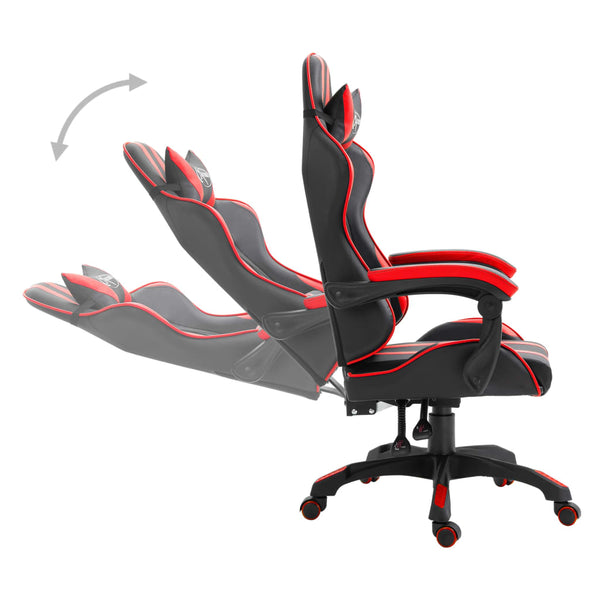vidaXL Gaming Chair Red Faux Leather