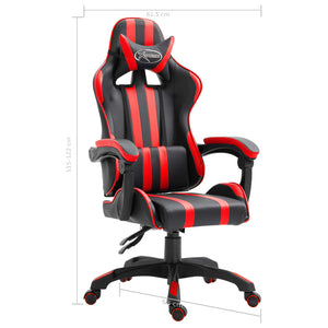 vidaXL Gaming Chair Red Faux Leather