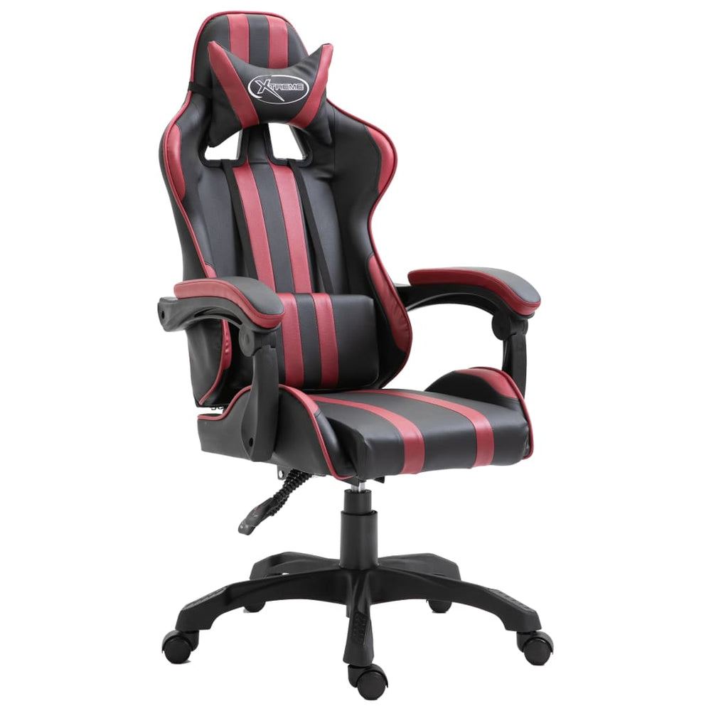 vidaXL Gaming Chair Burgundy Artificial Leather