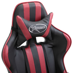 vidaXL Gaming Chair Burgundy Artificial Leather