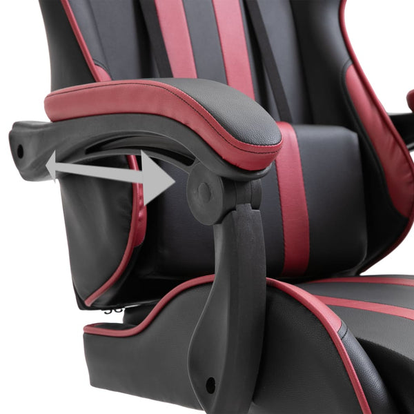 vidaXL Gaming Chair Burgundy Artificial Leather