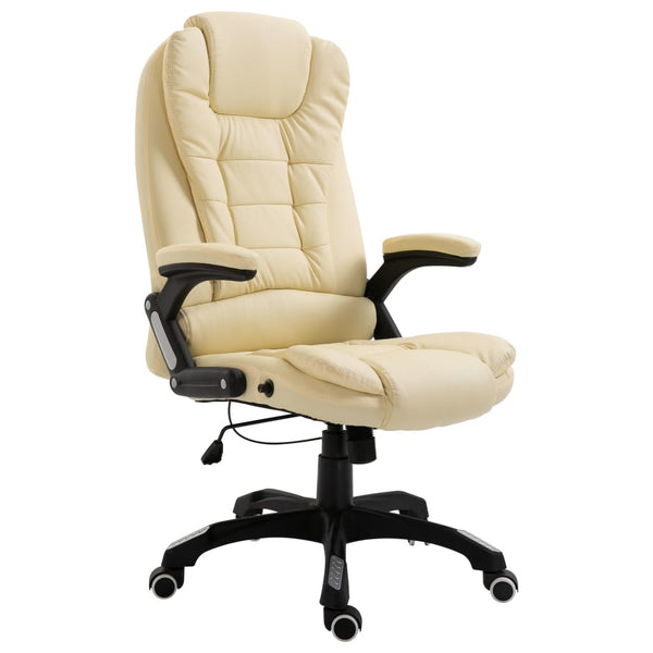 vidaXL Office Chair Cream Artificial Leather