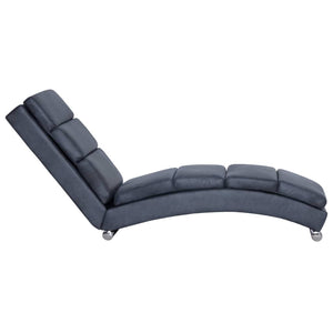 vidaXL Chaise Lounge Grey Suede Look