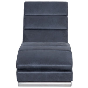 vidaXL Chaise Lounge Grey Suede Look