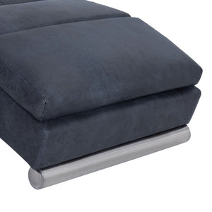 vidaXL Chaise Lounge Grey Suede Look
