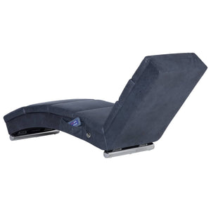vidaXL Massage Chaise Lounge Grey Suede-Look