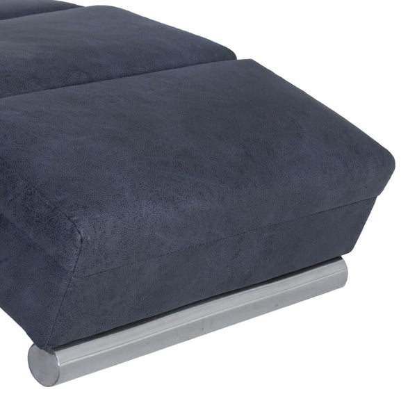 vidaXL Massage Chaise Lounge Grey Suede-Look