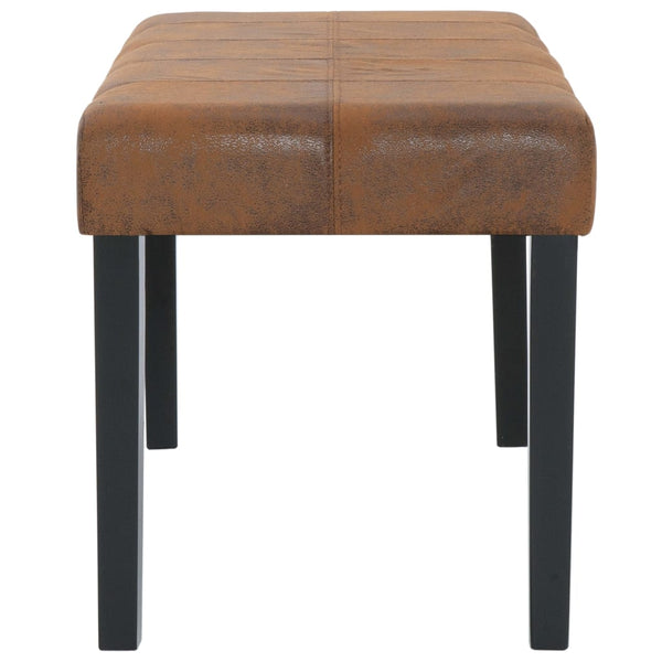 vidaXL Bench 106 cm Brown Suede Look