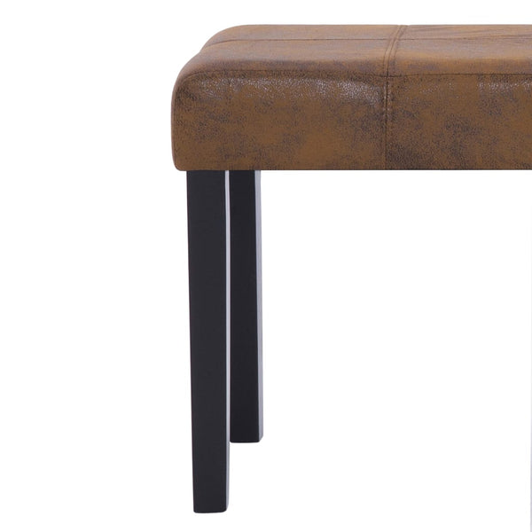 vidaXL Bench 106 cm Brown Suede Look
