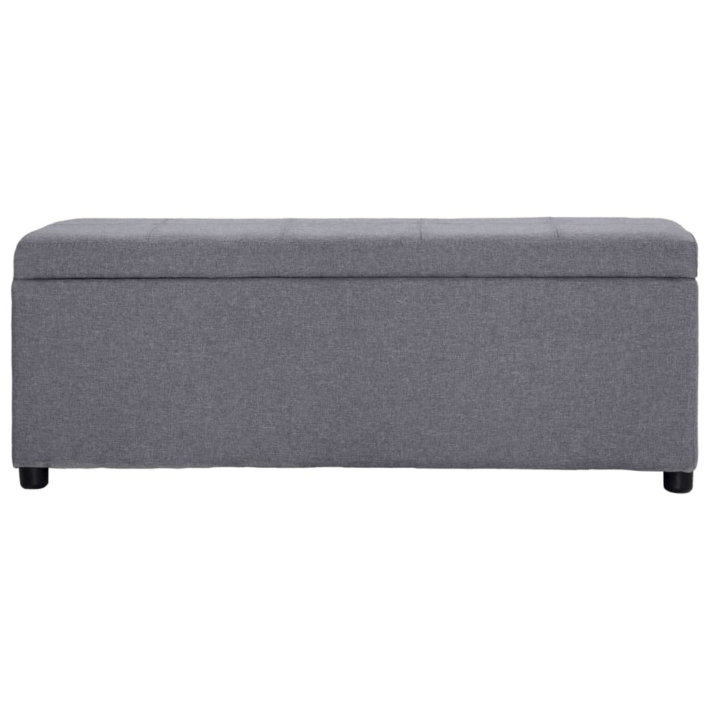 vidaXL Storage Bench 116 cm Light Grey Polyester
