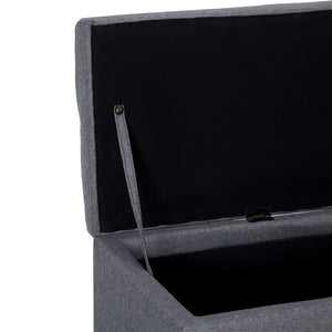 vidaXL Storage Bench 116 cm Light Grey Polyester